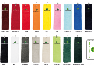 Golfhanddoek's variety of colors